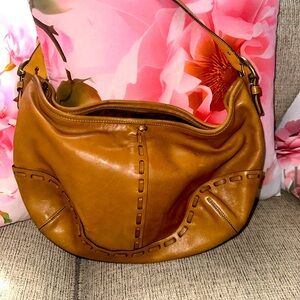 Vintage Coach leather Handbag Tan-Whipstitched